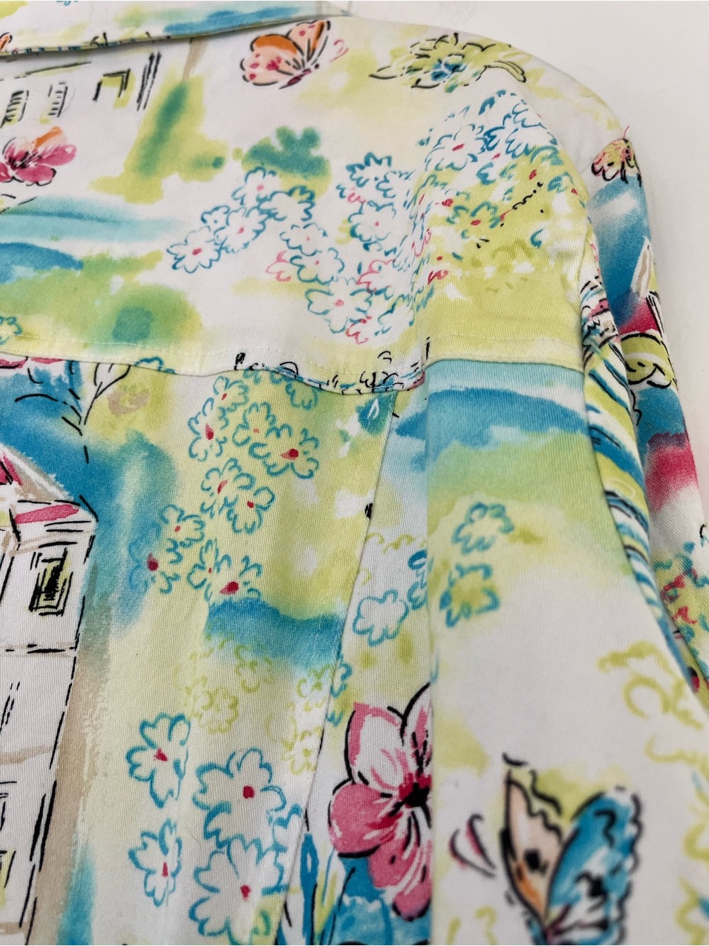 West Palm Scenic View Button-Front Colorful Jacket Resort Wear Size 2X - Picture 12 of 14